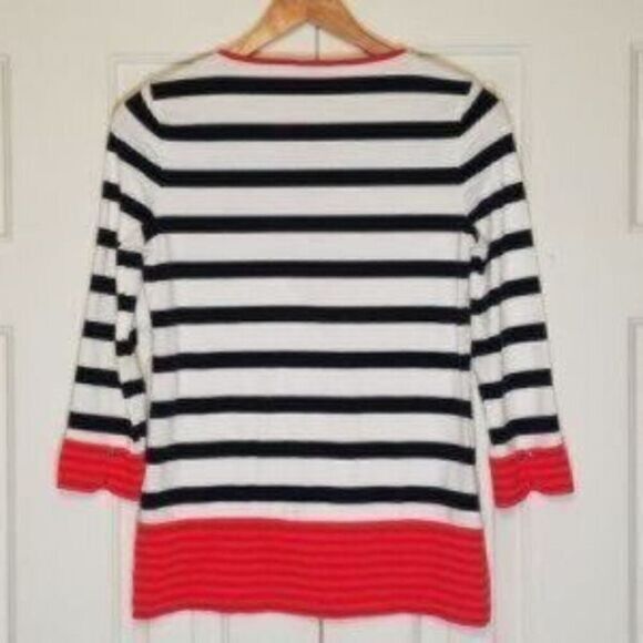 Nautica Preppy Keyhole Striped Printed Shirt - Picture 5 of 5